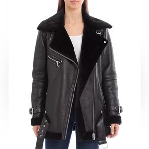 Avec Les Filles Black Leather Jacket
